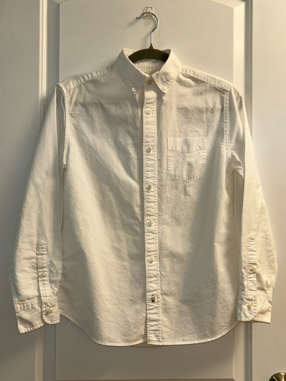 Crewcuts White 100% Cotton Long-Sleeve Button-Down Shirt